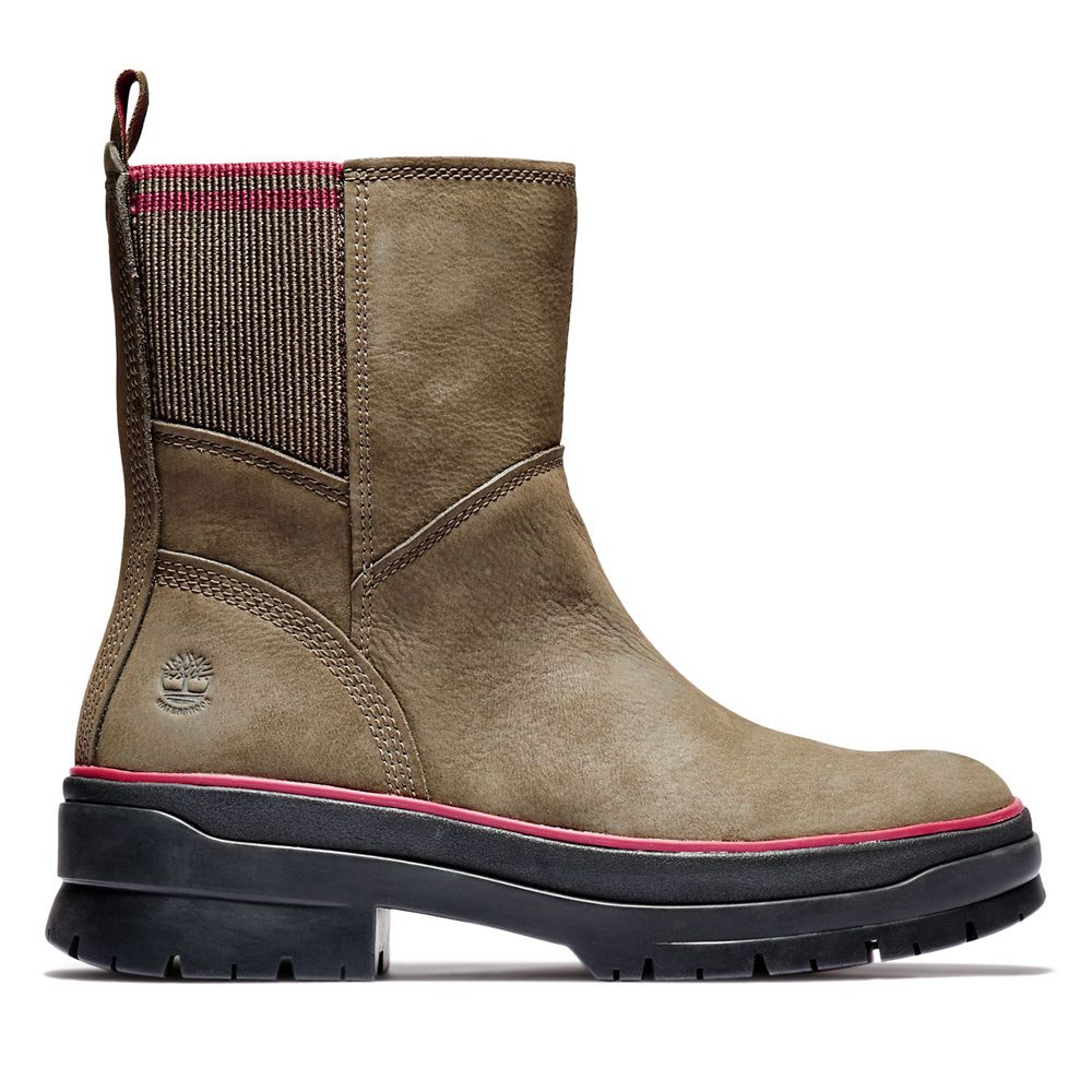 Botas de Invierno Timberland Argentina Mujer - Malynn Waterproof Side-Zip - Verde Oliva - DONYZC-386